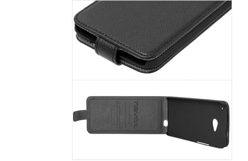 nevox 1153, Flip case, HTC, One, Svart
