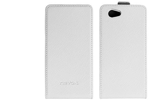 nevox 1208, Avattava kotelo, Sony, Xperia Z1 compact, Harmaa, Valkoinen