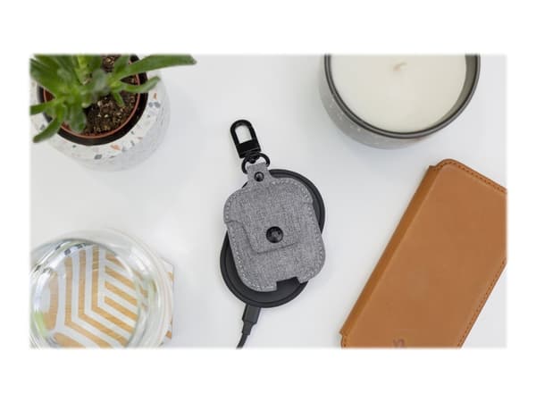Twelve South AirSnap - Kuulokekotelo - twill - sumu - Apple AirPods -puhelimille (1. sukupolvi, 2. sukupolvi)