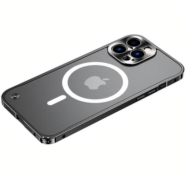 iPhone 14 Pro Skal Magsafe Metall Frame - Guld