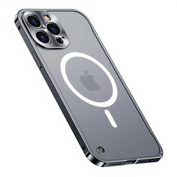 iPhone 14 Pro Skal Magsafe Metall Frame - Guld