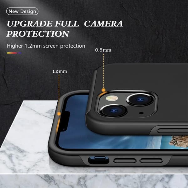 iPhone 14 Fingerring Kickstand Hybrid Taske - Sort