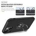 Miniatyrbillede 7 af 7: iPhone 14 Fingerring Kickstand Hybrid Taske - Sort