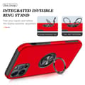 Miniatyrbillede 5 af 7: iPhone 14 Pro Fingerring Kickstand Hybrid Taske - Rød