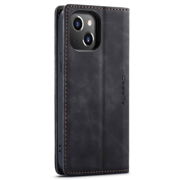 CASEME Retro lompakkokotelo iPhone 14 - musta