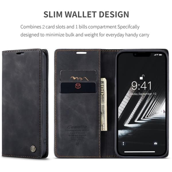 CASEME Plånboksfodral iPhone 14 Plus - Svart