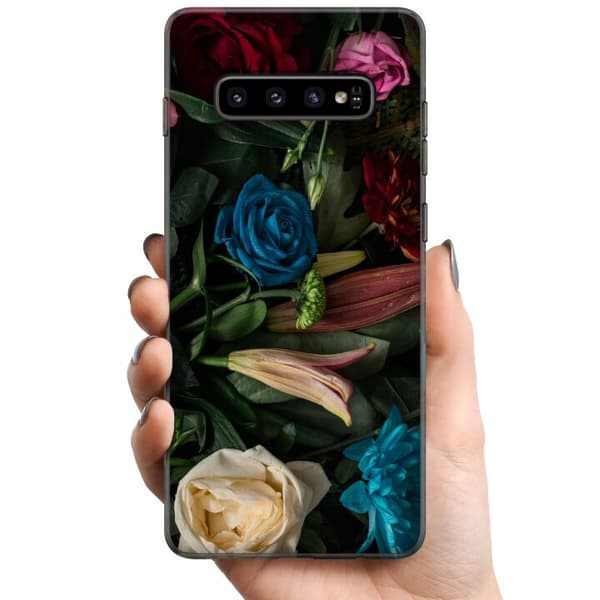 Samsung Galaxy S10+ TPU Matkapuhelimen kuori Kukat