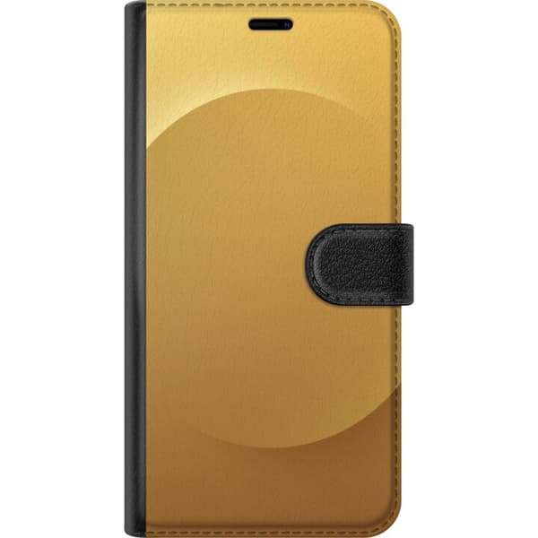 Samsung Galaxy Xcover 4 Lompakkokotelo Kulta Piste