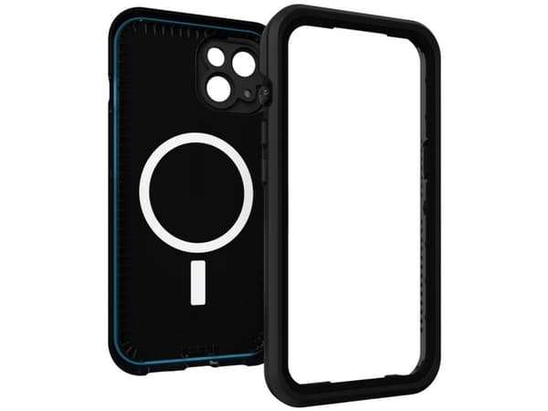 LifeProof Fre - Suojaava vedenpitävä kotelo matkapuhelimen takakuori - MagSafe - MagSafe-yhteensopivuus - kierrätysmuovi - musta - Apple iPhone 14 -p