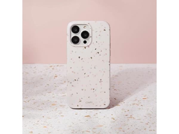 Veske UNIQ Coehl Terrazzo Apple iPhone 14 Pro sand/sandstein