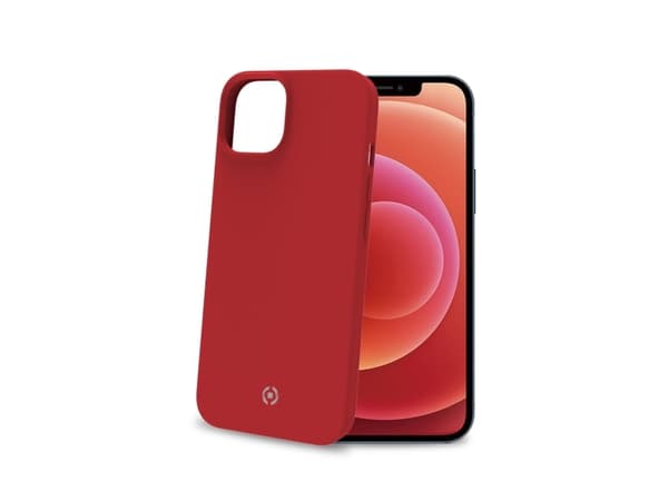 Celly Cromo - Baksidedeksel for mobiltelefon - termoplast-polyuretan (TPU), silikonbelegg - rød - for Apple iPhone 14