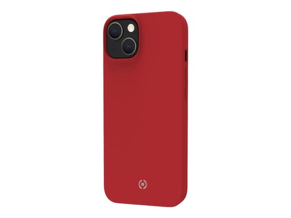Celly Cromo - Baksidedeksel for mobiltelefon - termoplast-polyuretan (TPU), silikonbelegg - rød - for Apple iPhone 14