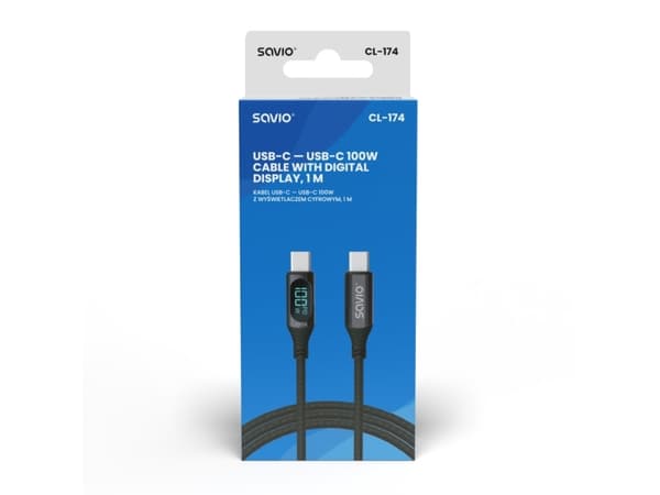 USB-kabel med skjerm, 100W, CL-174