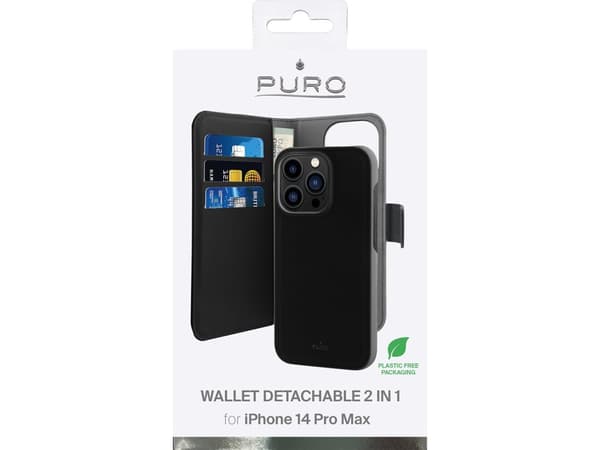 PURO PUROFOLIOMAGIP14PMBK, iPhone 14 Pro Max, Sort