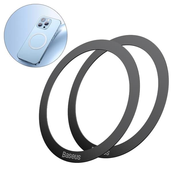 Baseus Halo MagSafe Magnetic Ring 2 Pcs - Svart
