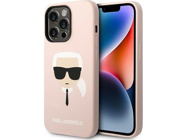 Karl Lagerfeld KLHCP14XSLKHLP iPhone 14 Pro Max 6,7" hardt deksel rosa/rosa Silikon Karl`s Head
