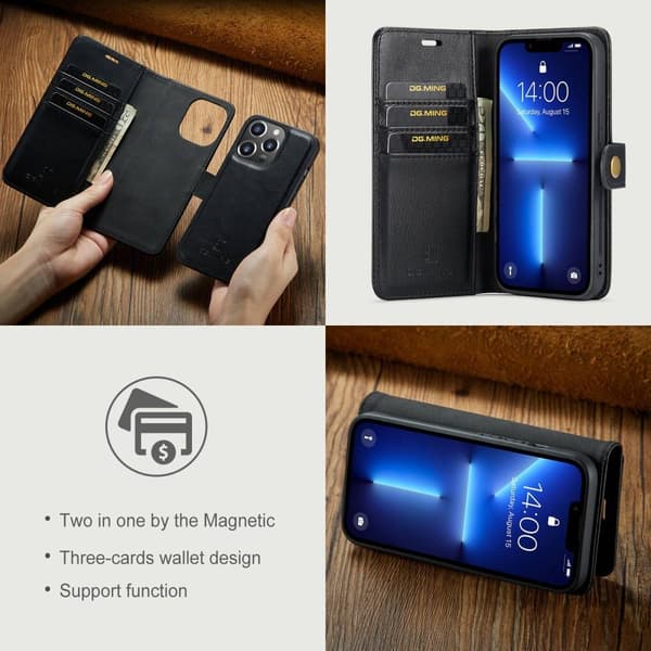 iPhone 14 Pro Max DG.MING 2 i 1 Plånboksfodral