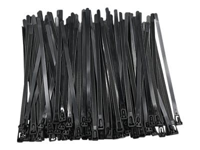 Qoltec - Kabelfestebånd - reusable, self-locking, 7.2 * 200 mm - 20 cm - svart (en pakke 100)