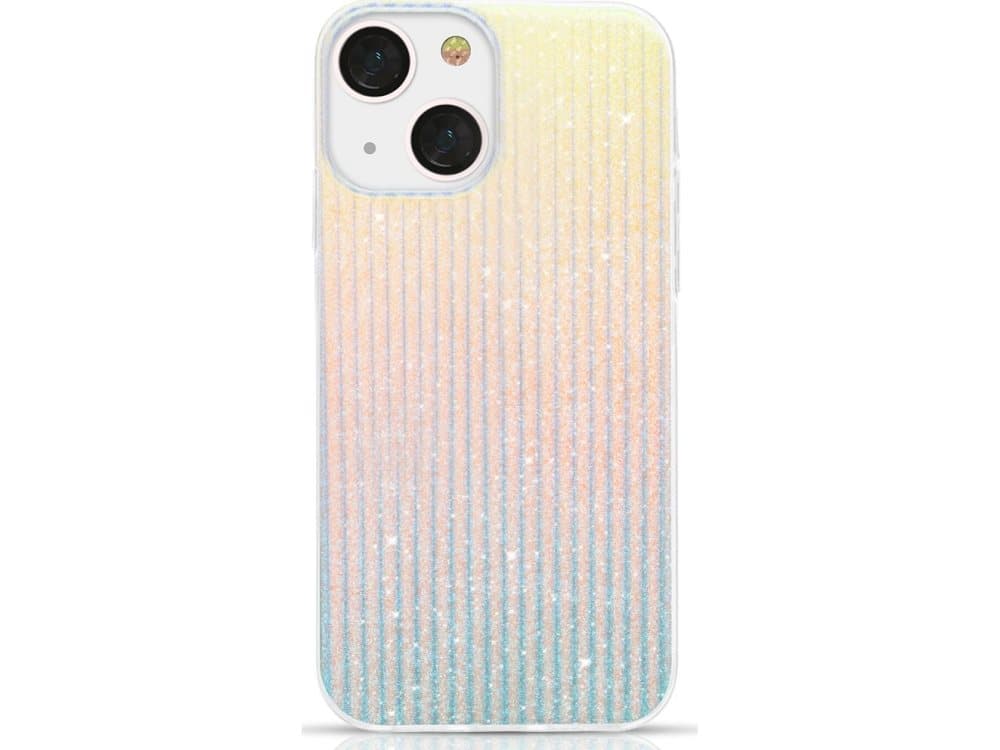 Kingxbar Kingxbar Travel Series Luxury iPhone 13 Elegant Case Blue/Orange (Clouds)