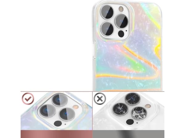 Kingxbar Kingxbar Shell Series luksuriøst elegant deksel til iPhone 13 Pro perleblå