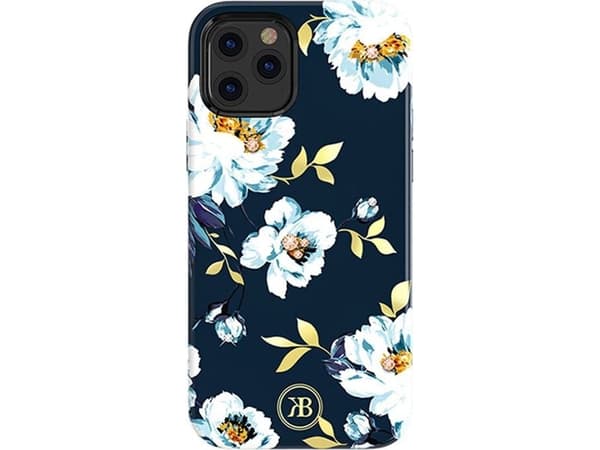 Kingxbar Kingxbar Blossom-deksel dekorert med original Swarovski Crystals iPhone 12 mini multicolor (Gardenia)