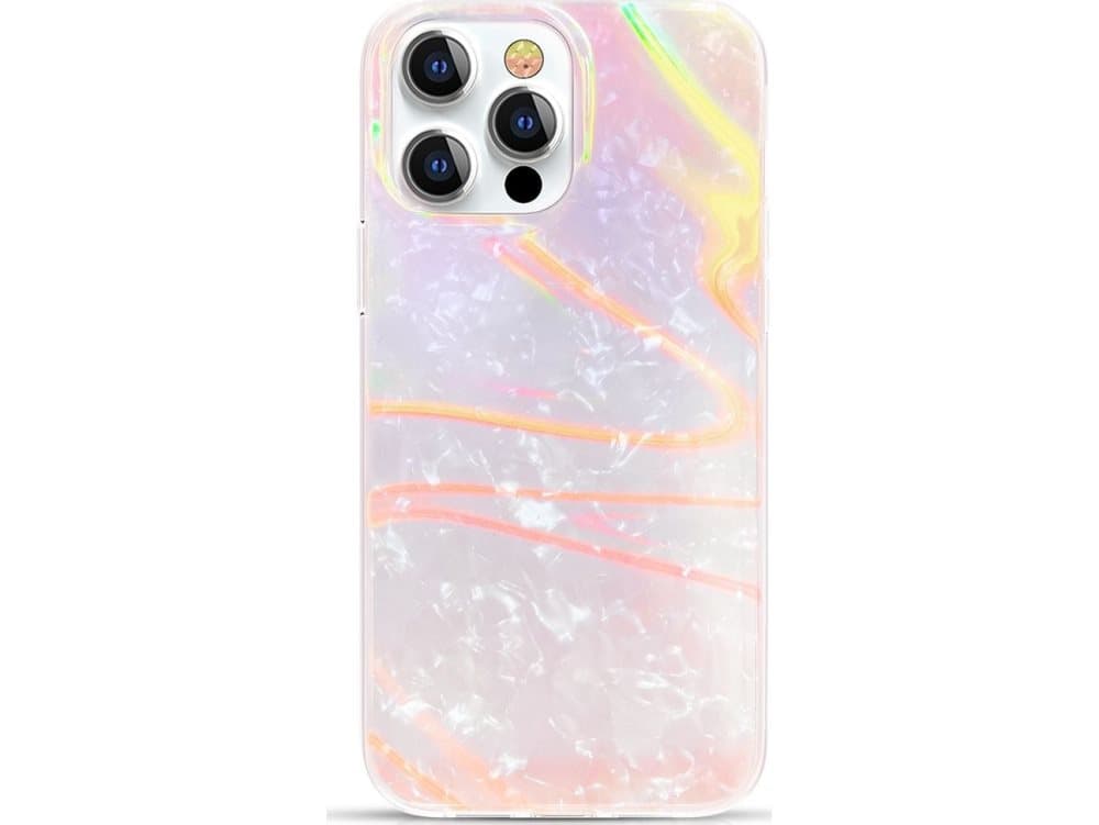 Kingxbar Kingxbar Shell Series Luxury Elegant Case for iPhone 13 Pearl Pink