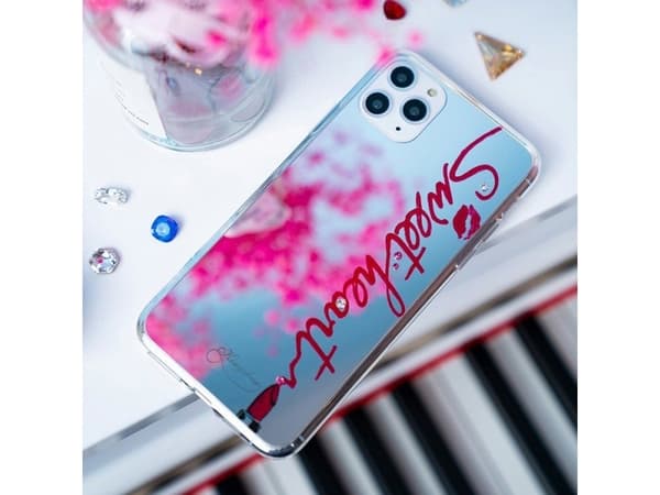 Kingxbar Kingxbar Angel peili tapauksessa koristeltu aitoja Swarovski-kristalleja iPhone 11 Pro Max peili kirkas universaali