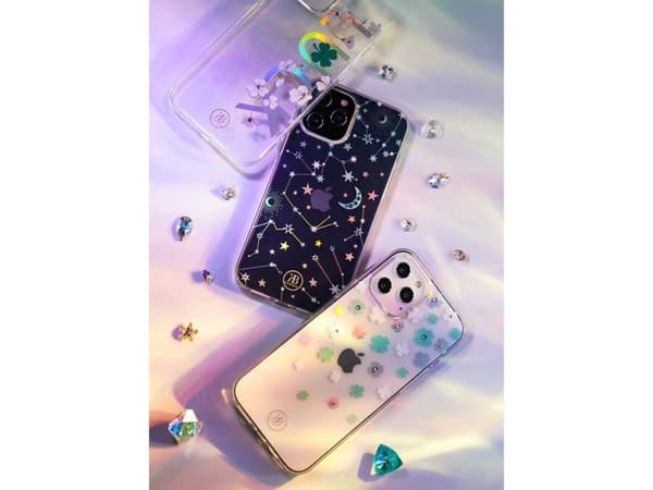 Kingxbar Kingxbar Lucky Series-deksel dekorert med original Swarovski Crystals iPhone 12 mini gjennomsiktig (Clover) universal