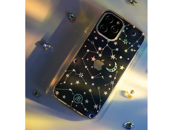 Kingxbar Kingxbar Lucky Series-deksel dekorert med original Swarovski Crystals iPhone 12 mini gjennomsiktig (Clover) universal