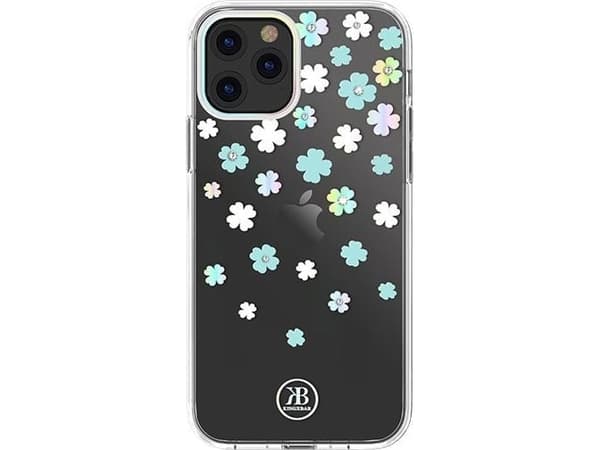 Kingxbar Kingxbar Lucky Series-deksel dekorert med original Swarovski Crystals iPhone 12 mini gjennomsiktig (Clover) universal