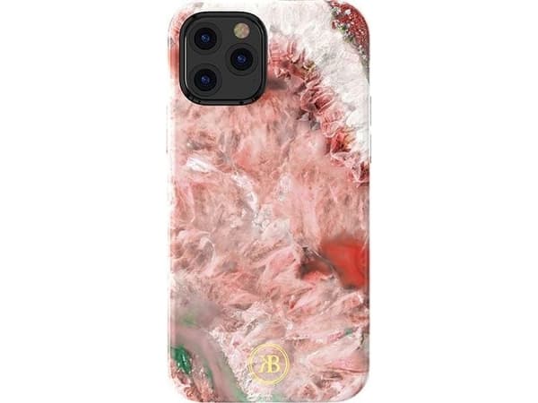 Kingxbar Kingxbar Agate Series elegant deksel med agattrykk iPhone 12 mini rød universal