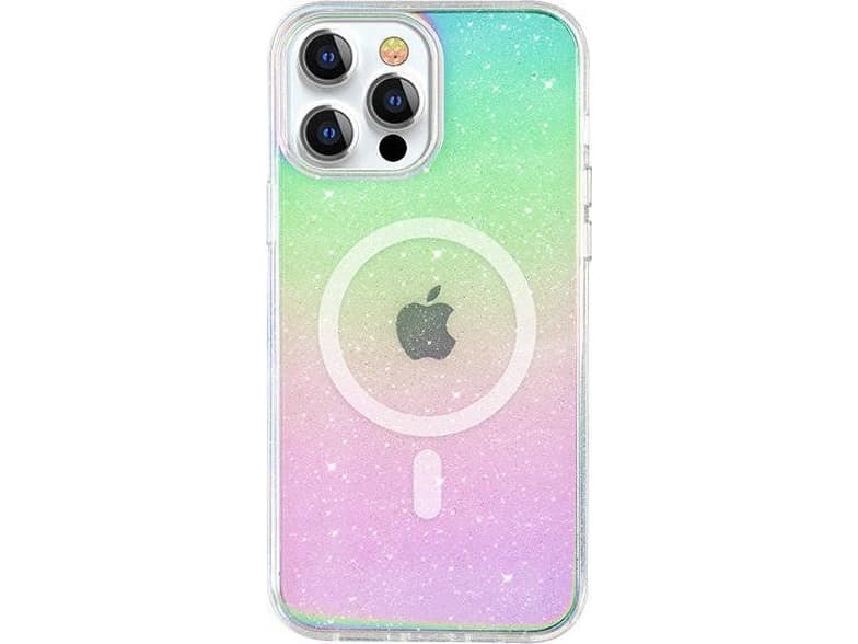 Kingxbar PQY Elegant Series Magnetic Case for iPhone 13 Cover Rainbow Cover (MagSafe Compatible)