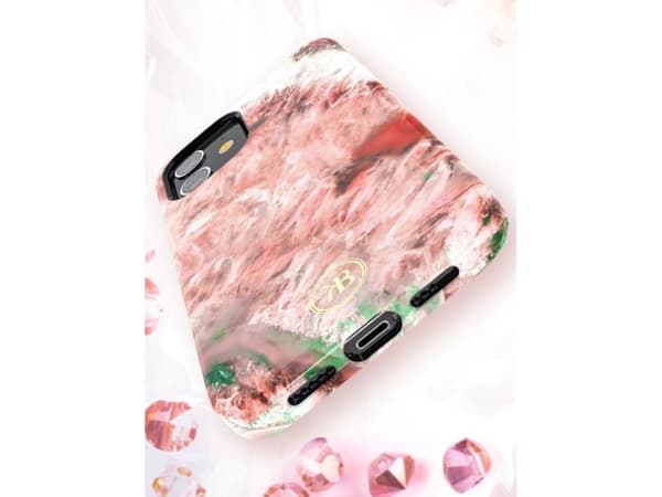 Kingxbar Kingxbar Agate Series tyylikäs akaatti painettu tapauksessa iPhone 12 mini vihreä universaali