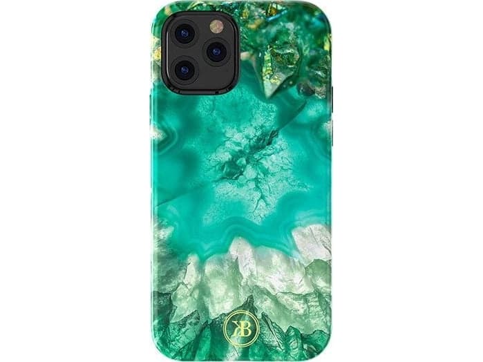 Kingxbar Kingxbar Agate Series elegant case printed cover agate iPhone 12 mini green universal