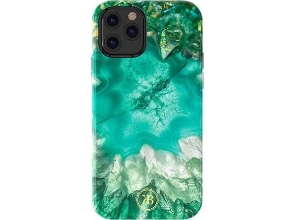 Kingxbar Kingxbar Agate Series tyylikäs akaatti painettu tapauksessa iPhone 12 mini vihreä universaali