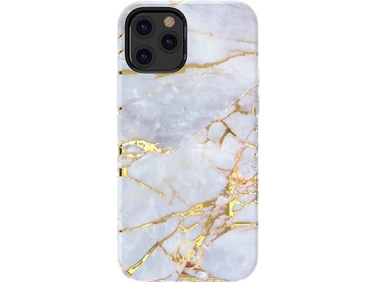 Kingxbar Kingxbar Marble Series Elegant Case Cover Printed Marble iPhone 12 Mini White Sky Blue Universal