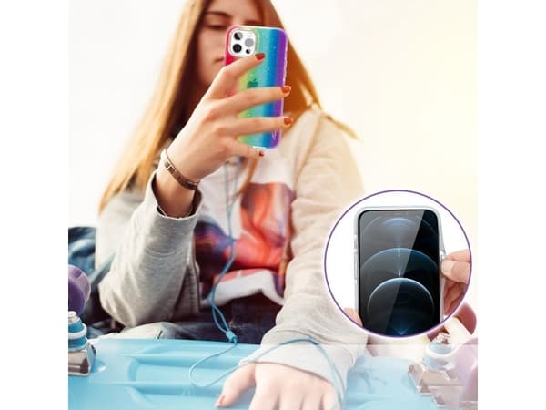 Kingxbar Kingxbar Ombre-deksel og deksel til iPhone 12 Pro Max, flerfarget