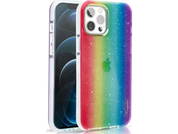 Kingxbar Kingxbar Ombre-deksel og deksel til iPhone 12 Pro Max, flerfarget
