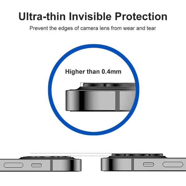 Enkay Kameraskydd iPhone 13 Pro/ iPhone 13 Pro Max Härdat Glas Grafit