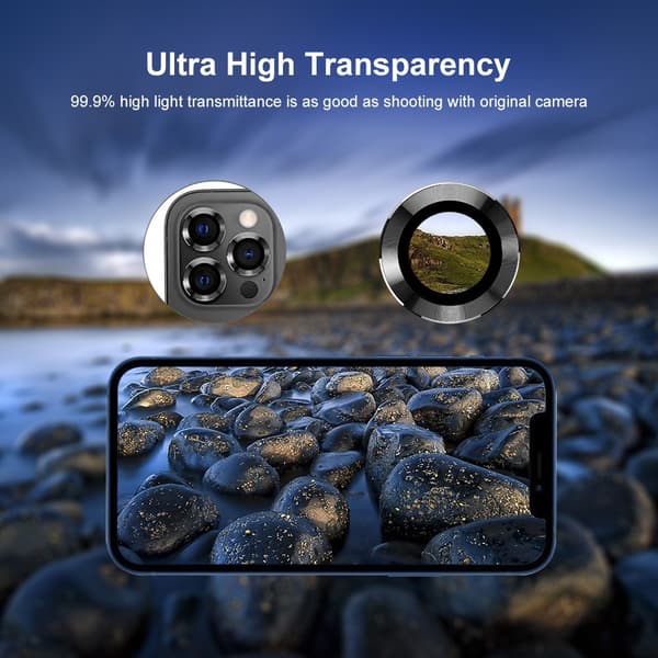 Enkay Kameraskydd iPhone 13 Pro/ iPhone 13 Pro Max Härdat Glas Grafit