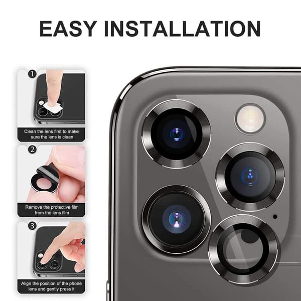 Enkay Kameraskydd iPhone 13 Pro/ iPhone 13 Pro Max Härdat Glas Grafit