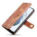 Miniatyrbild 7 av 8: DG.MING 2-in-1 Magnet Wallet Samsung Galaxy S21 FE Cognac