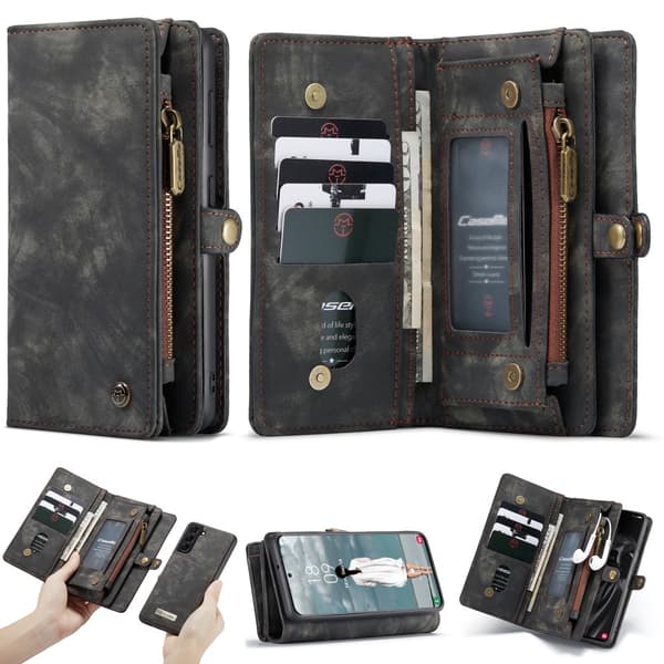 CaseMe Plånboksfodral Galaxy S21 FE Multi-Slot Svart