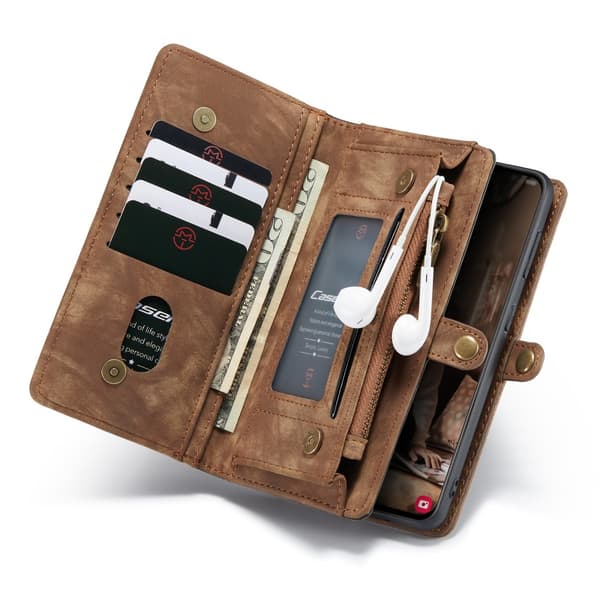 CaseMe Plånboksfodral Galaxy S21 FE Multi-Slot Brun