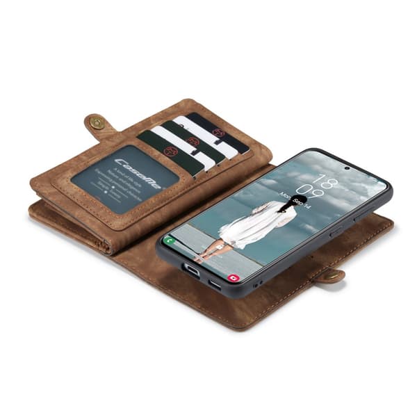CaseMe Plånboksfodral Galaxy S21 FE Multi-Slot Brun