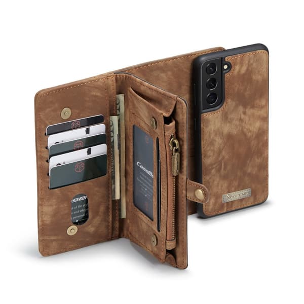 CaseMe Plånboksfodral Galaxy S21 FE Multi-Slot Brun