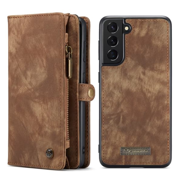 CaseMe Plånboksfodral Galaxy S21 FE Multi-Slot Brun