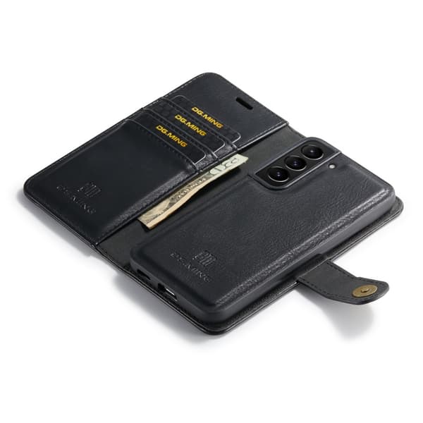 DG.MING 2-in-1 Magnet Wallet Samsung Galaxy S22 Black