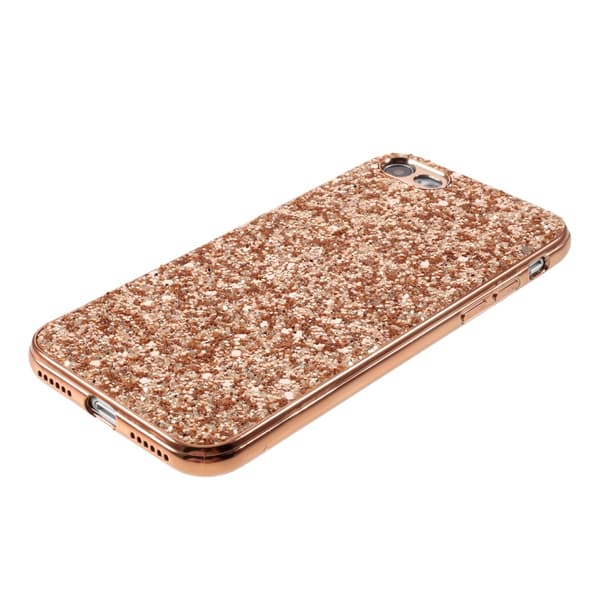 iPhone 7/8/SE Skal Glitter Roséguld