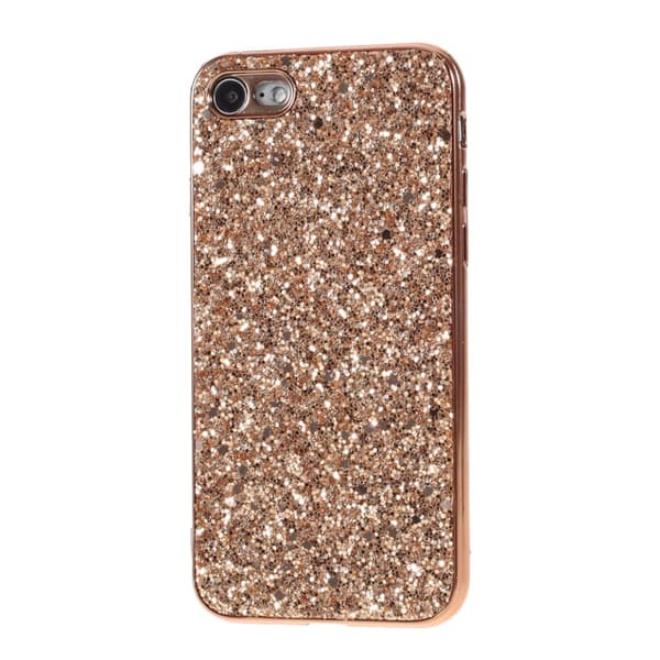 iPhone 7/8/SE Skal Glitter Roséguld